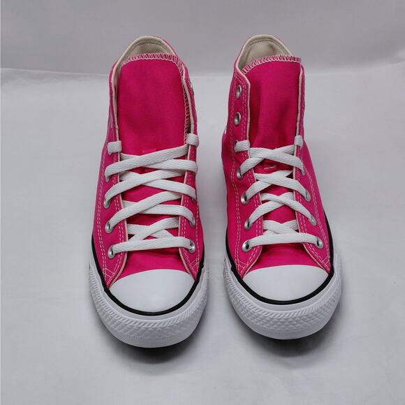 Converse Womens Chuck Taylor Hi Top Sneakers 7.5 Pink Y2K Athletic Preppy Shoes - Picture 3 of 10